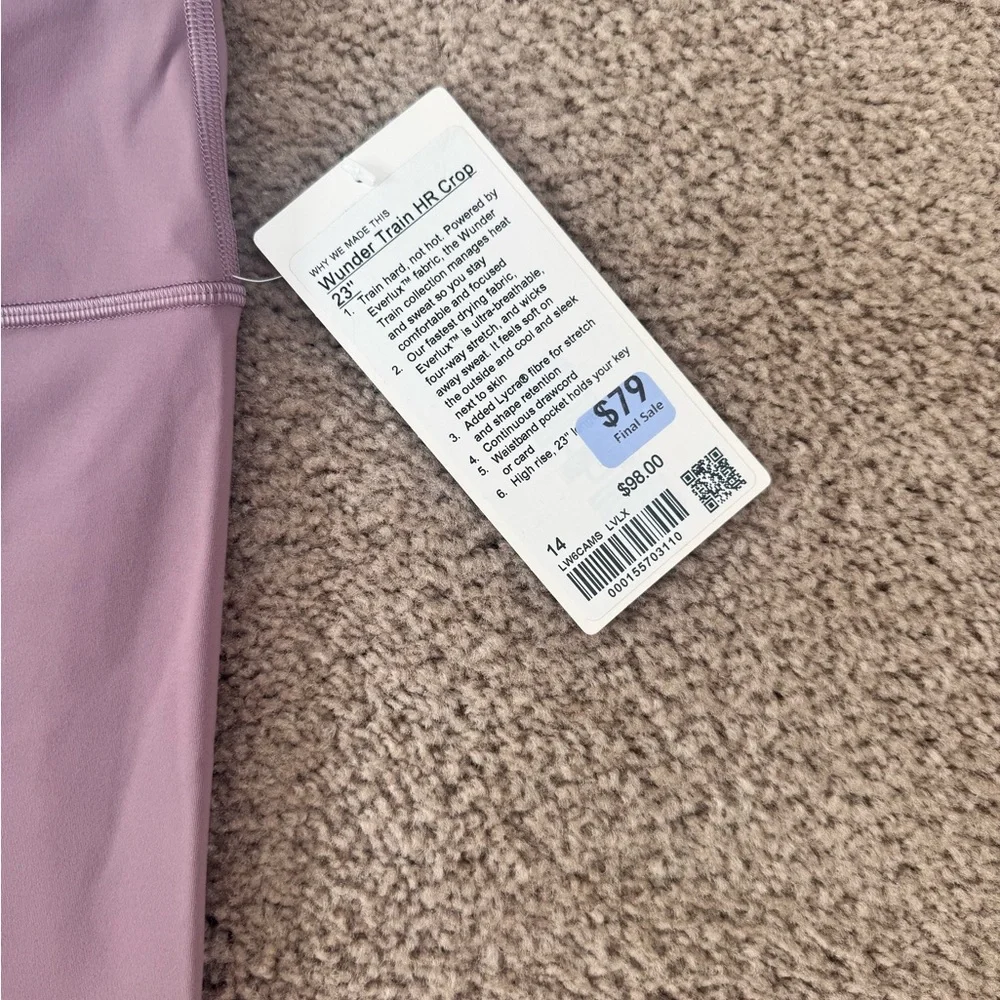 lululemon athletica wunder under 23” leggings - Picture 2 of 3